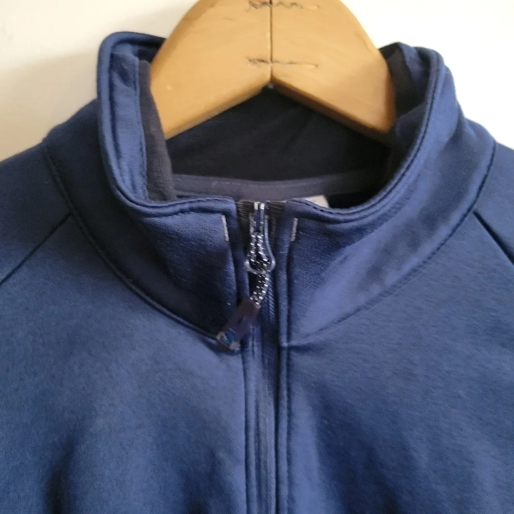 Salomon Full Zip Sweatshirt Fleece Lined Blue Long Sleeve M Medium